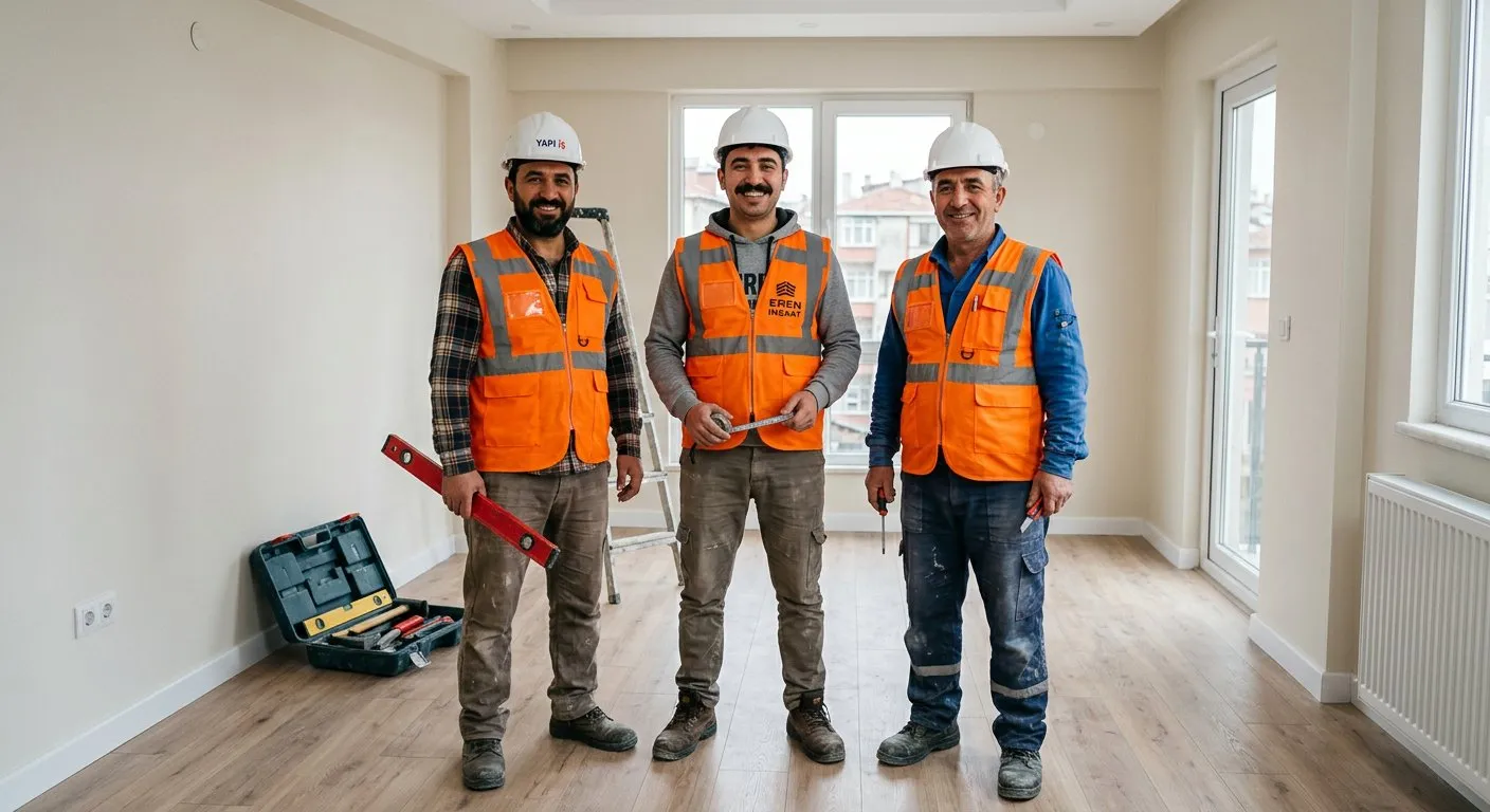 Beşiktaş tadilat ekibi sahada çalışırken
