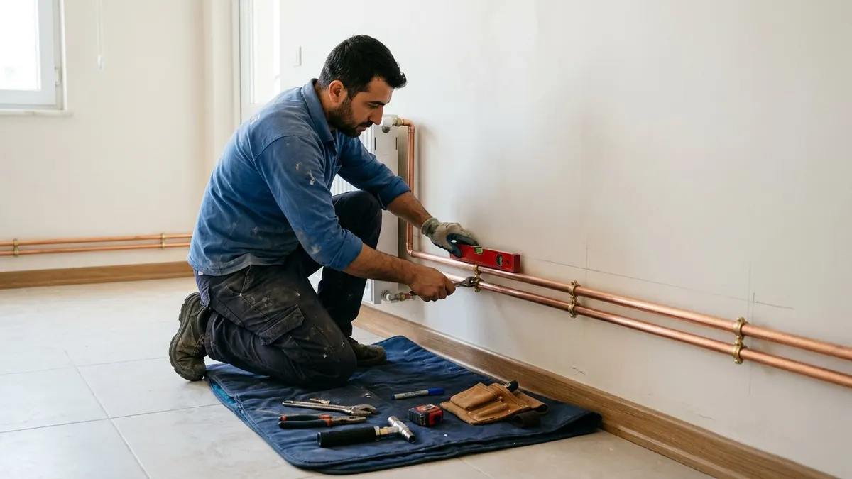 Kalorifer Tesisatı Döşeme ve Yenileme uygulama görseli